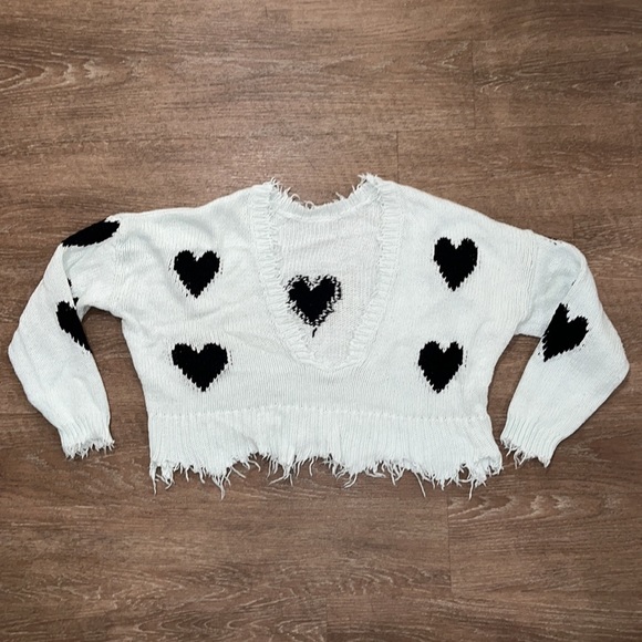 Wildfox Palmetto Heart Crop Sweater - Picture 7 of 14
